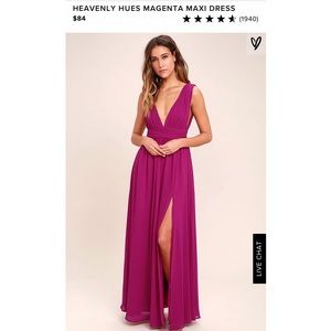 Lulus Heavely Hues Magenta Maxi Dress XS